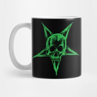 Skull Pentagram (green version) Mug